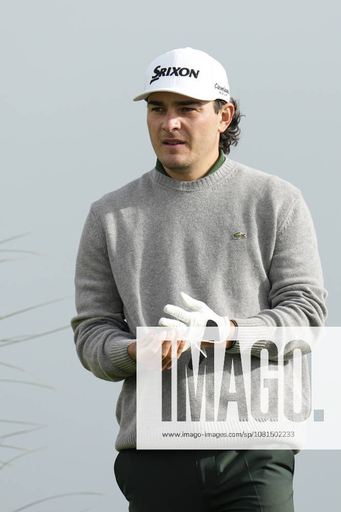 BALMEDIE, SCOTLAND - AUG 21: Maximilian Steinlechner (AUT) waits on the second tee during Round 2 at the 2026 Nexo Championship at the Trump International Golf Links, Balmedie on August 21, 2026 in Aberdeenshire, Scotland The 2026 Nexo Championship