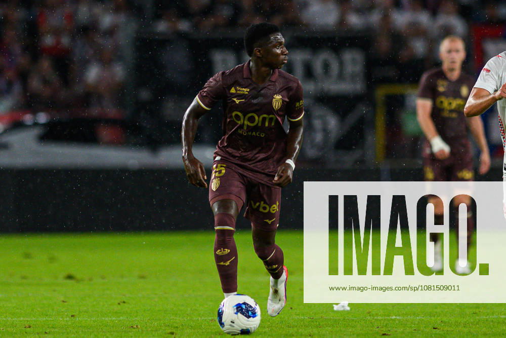 Lamine Camara seen during UEFA Conference League 2026 27 4th qualifying round 1st leg match between teams of Gornik Zabrze and AS Monaco in Zabrze, Poland (Tomasz Karczewski Ball Raw Images) Zabrze Arena Zabrze Poland