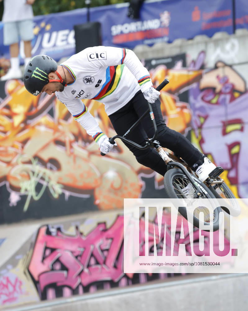Men s Qualifying Round at the BMX Freestyle Park European Championships in Darmstadt s Bürgerpark, hosted by VC Darmstadt, August 21–23, 2026. Here, Anthony Jeanjean (FRA), the reigning 2025 world champion in the course, competes in the qualifying round in Darmstadt, Hesse, Germany.