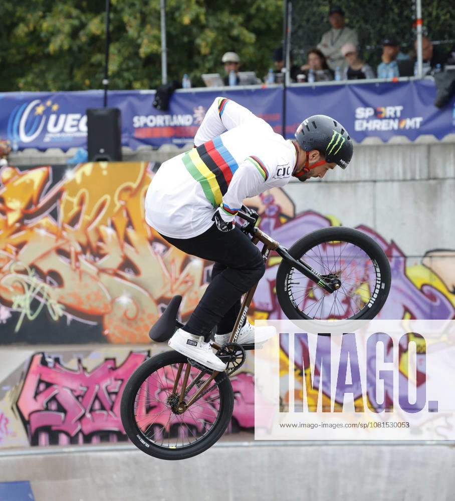 Men s Qualifying Round at the BMX Freestyle Park European Championships in Darmstadt s Bürgerpark, hosted by VC Darmstadt, August 21–23, 2026. Here, Anthony Jeanjean (FRA), the reigning 2025 world champion in the course, competes in the qualifying round in Darmstadt, Hesse, Germany.