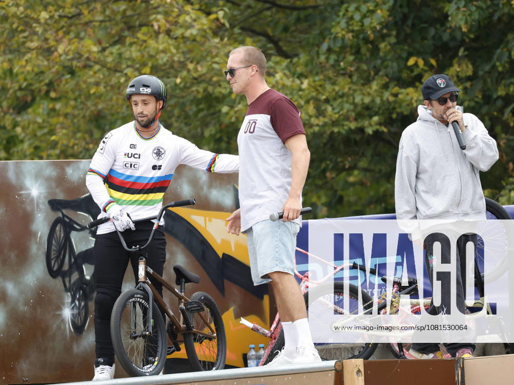 Men’s Qualifying Round at the BMX Freestyle Park European Championships in Darmstadt’s Bürgerpark, hosted by VC Darmstadt, August 21–23, 2026. Pictured here is Anthony Jeanjean (FRA), the reigning 2025 world champion, after his qualifying run in Darmstadt, Hesse, Germany.