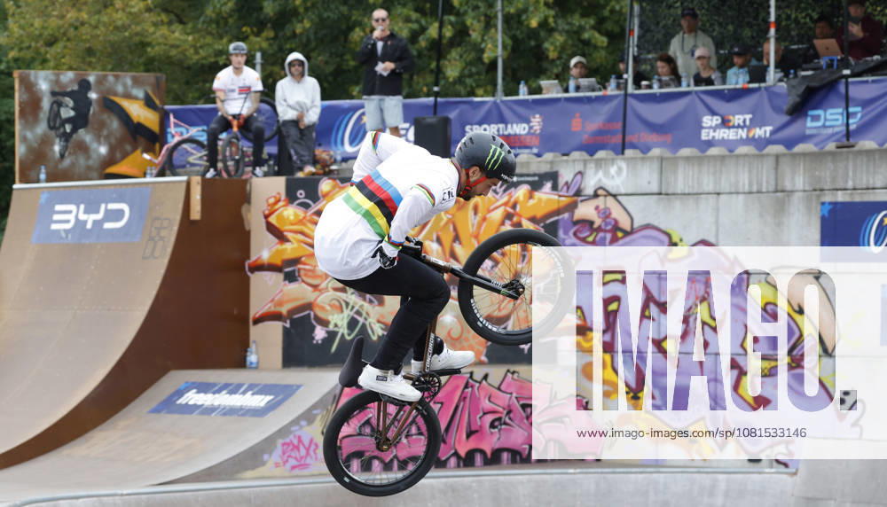 Men s Qualifying Round at the BMX Freestyle Park European Championships in Darmstadt s Bürgerpark, hosted by VC Darmstadt, August 21–23, 2026; here, Benjamin Daldy (FRA) during the competition in Darmstadt, Hesse, Germany