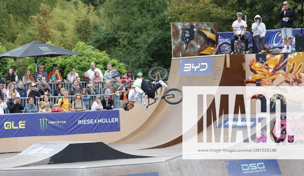 Men s Qualifying Round at the BMX Freestyle Park European Championships in Darmstadt s Bürgerpark, hosted by VC Darmstadt, August 21–23, 2026; here, Benjamin Daldy (FRA) during the competition in Darmstadt, Hesse, Germany