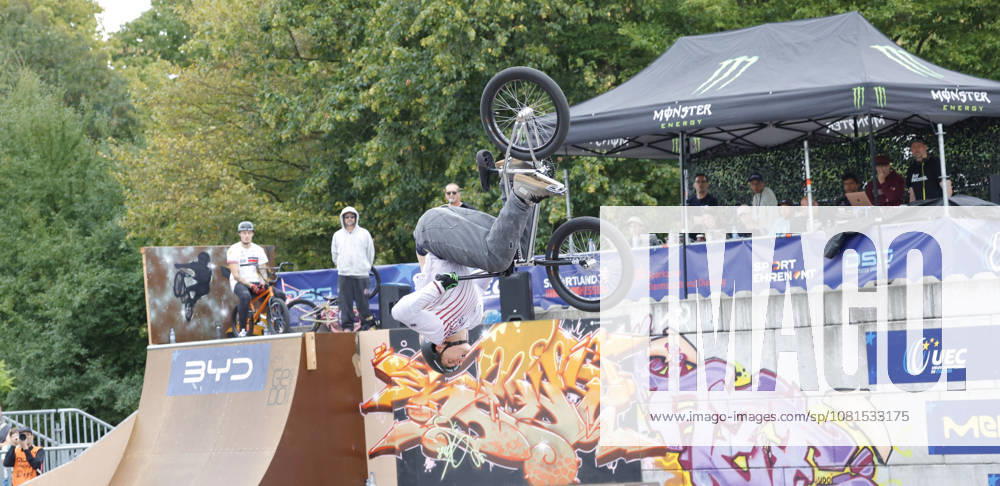 Men s Qualifying Round at the BMX Freestyle Park European Championships in Darmstadt s Bürgerpark, hosted by VC Darmstadt, August 21–23, 2026. Pictured here: Lars Kindermann (GER) during the competition in Darmstadt, Hesse, Germany