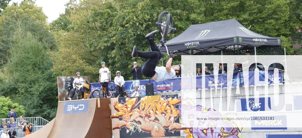 Men s Qualifying Round at the BMX Freestyle Park European Championships in Darmstadt s Bürgerpark, hosted by VC Darmstadt, August 21–23, 2026. Here: Nikita Fominov (AIN) during the competition in Darmstadt, Hesse, Germany