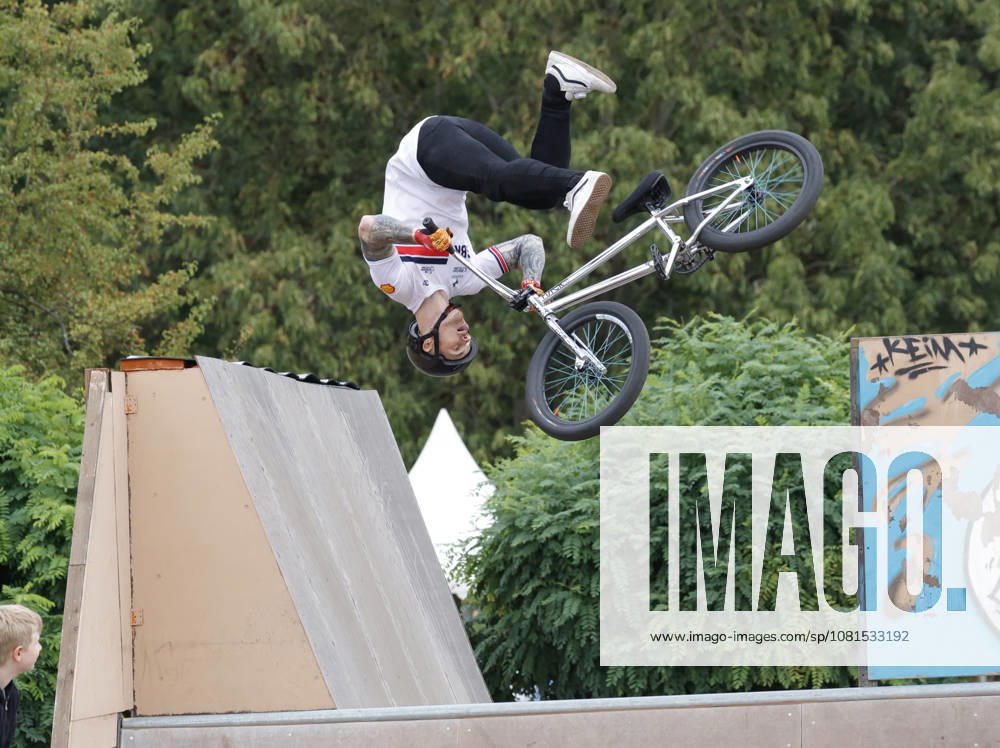 Men s Qualifying Round at the BMX Freestyle Park European Championships in Darmstadt s Bürgerpark, hosted by VC Darmstadt, August 21–23, 2026. Pictured here is Jordan Clark (GBR) during the competition in Darmstadt, Hesse, Germany.