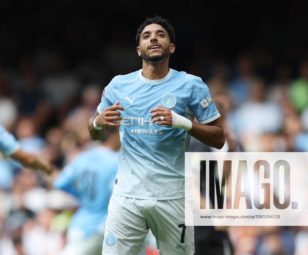 . - Arsenal v Manchester City, FA Community Shield , Principality Stadium, Cardiff, Wales 16th August 2026. Daniel Weir Crystal Pix Omar Marmoush of Manchester City. - Arsenal v Manchester City, FA Community Shield , Principality Stadium, Cardiff, Wales 16th August 2026. Daniel Weir Crystal Pix Cardiff Principality Stadium United kingdom