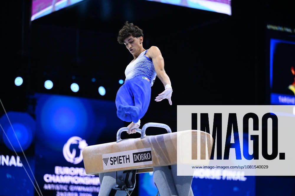 IPA87673655 - Gabriele Targhetta (ITA) on the pommel horse during the European Men s Artistic Gymnastics Championships in Zagreb, Croatia, on August 21, 2026