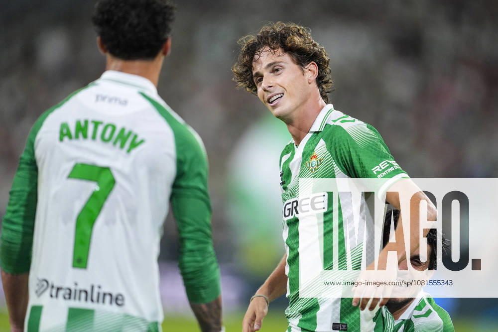 Rodrigo Riquelme of Real Betis Balompie celebrates a goal during the Spanish league, LaLiga EA Sports, football match played between Real Betis and Real Sociedad at La Cartuja stadium on August 21, 2026, in Sevilla, Spain. Real Betis V Real Sociedad - LaLiga EA Sports - ZUMAa181 20260821_zaa_a181_201