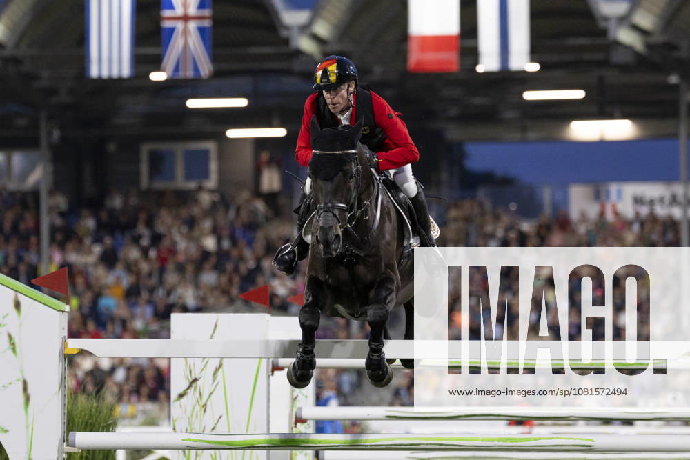 Marcus EHNING (GER) on Coolio 42, jumping, individual performance, S2, 2nd round, FEI Jumping World Championship Team, on August 21, 2026, FEI World Equestrian Games Aachen 2026, August 11–23, 2026, in Aachen, Germany Â