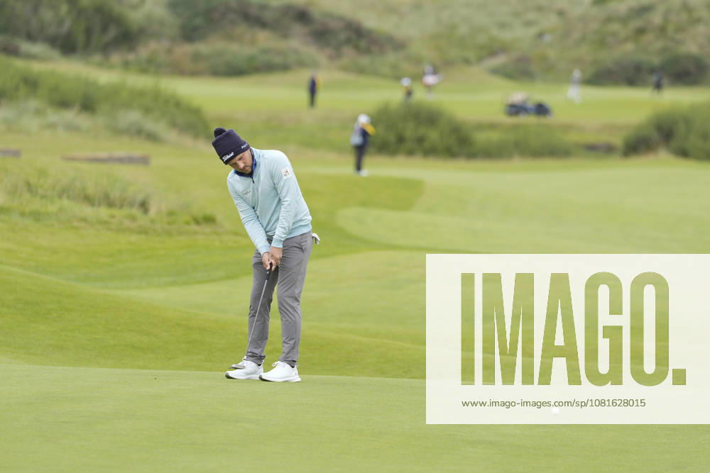 BALMEDIE, SCOTLAND - AUG 22: Lukas Nemecz (AUT) putts on the second green during Round 3 at the 2026 Nexo Championship at the Trump International Golf Links, Balmedie on August 22, 2026 in Aberdeenshire, Scotland The 2026 Nexo Championship