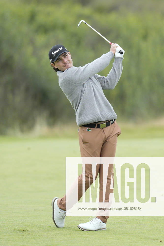 BALMEDIE, SCOTLAND - AUG 22: Maximilian Steinlechner (AUT) plays from the second fairway during Round 3 at the 2026 Nexo Championship at the Trump International Golf Links, Balmedie on August 22, 2026 in Aberdeenshire, Scotland The 2026 Nexo Championship