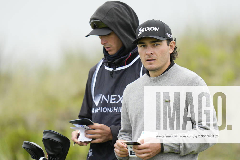 BALMEDIE, SCOTLAND - AUG 22: Maximilian Steinlechner (AUT) waits on the third tee during Round 3 at the 2026 Nexo Championship at the Trump International Golf Links, Balmedie on August 22, 2026 in Aberdeenshire, Scotland The 2026 Nexo Championship