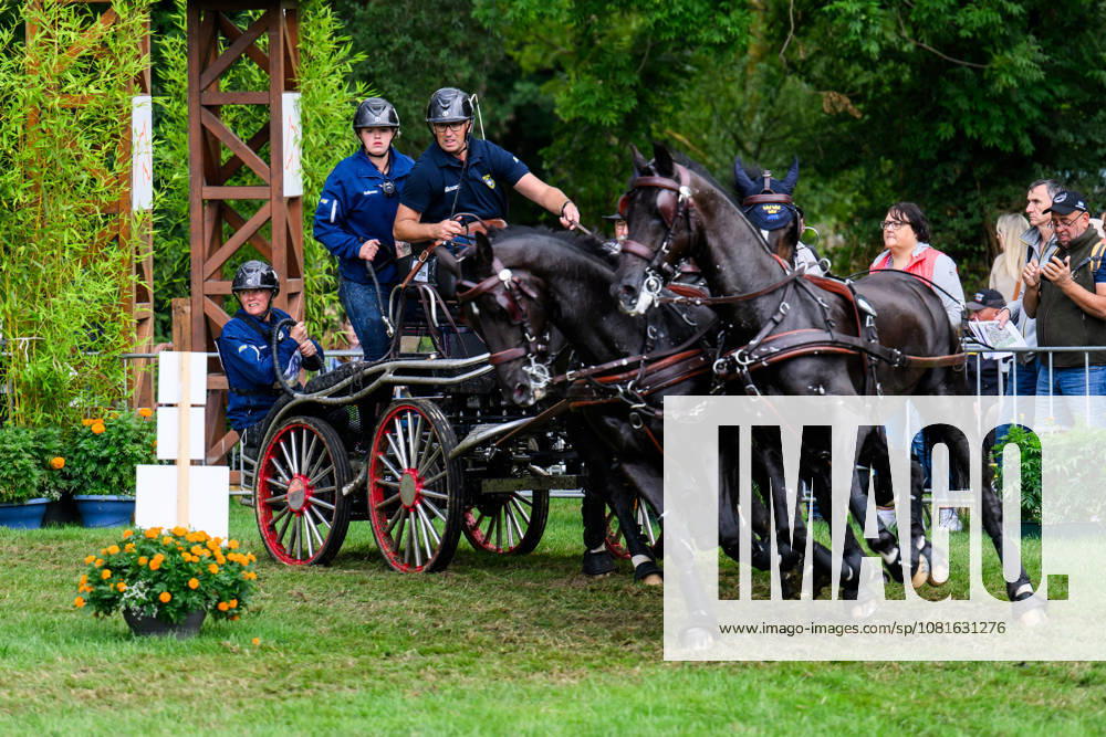 Fredrik Persson of Sweden, with his horses Fasco, Hertog Jan, Judson, and Kermit, competes in the Four-in-Hand Marathon on Day 12 of the 2026 FEI World Championships on August 22, 2026 in Aachen. Photo by Emma Wallskog. BILDBYRAN code EW EW0697 equestrian sports 2026 World Championships 2026 FEI World Championships bbeng equestrian sports World Championships four-in-hand driving