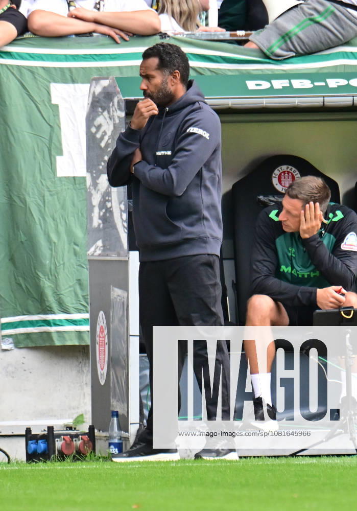 GER Soccer, Men, DFB Cup, 1st Round, 2026–2027 Season, Hamburg, Lüneburger SK vs. Werder Bremen, Coach Daniel Thioune, Werder, DFB, DFL regulations prohibit any use of photographs as image sequences and or quasi-video, Hamburg Millerntorstadion, Hamburg, Germany