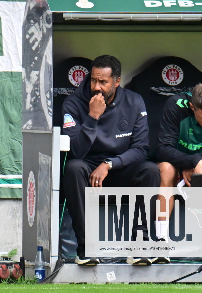 GER Soccer, Men, DFB Cup, 1st Round, 2026–2027 Season, Hamburg, Lüneburger SK vs. Werder Bremen, Coach Daniel Thioune, Werder, DFB, DFL regulations prohibit any use of photographs as image sequences and or quasi-video, Hamburg Millerntorstadion, Hamburg, Germany