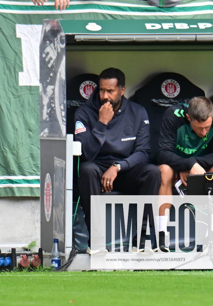 GER Soccer, Men, DFB Cup, 1st Round, 2026–2027 Season, Hamburg, Lüneburger SK vs. Werder Bremen, Coach Daniel Thioune, Werder, DFB, DFL regulations prohibit any use of photographs as image sequences and or quasi-video, Hamburg Millerntorstadion, Hamburg, Germany