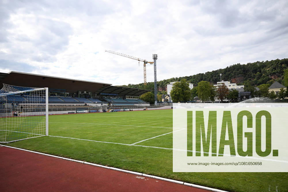 Soccer, DFB Cup First Round, Eintracht Trier vs. RB Leipzig, interior view, grass field, stands, stadium, Trier stadium