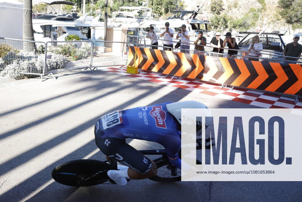 Belgian rider Sente Sentjens (Alpecin-Premier Tech) in action during Tour of Spain s first stage, a 9.4 kilometers time trial in Monaco, 22 August 2026. First stage. Time trial in Monaco (9.4 km) !ACHTUNG: NUR REDAKTIONELLE NUTZUNG!