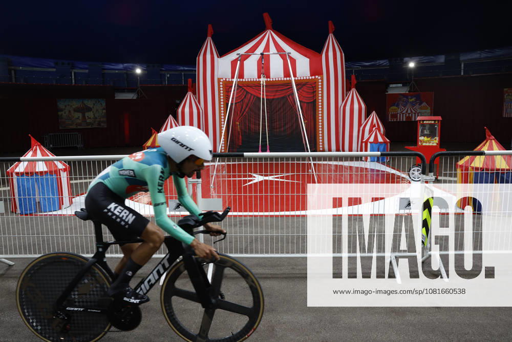 A Ken Pharma s rider in action during Tour of Spain s first stage, a 9.4 kilometers time trial in Monaco, 22 August 2026. First stage. Time trial in Monaco (9.4 km) !ACHTUNG: NUR REDAKTIONELLE NUTZUNG!