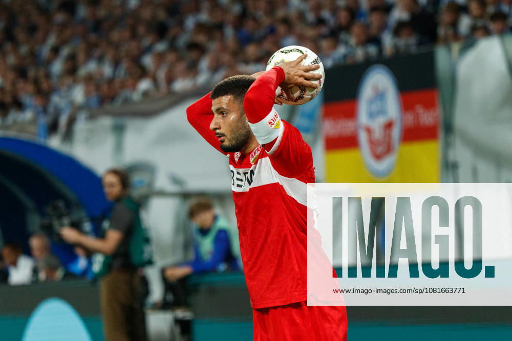 Throw-in by Deniz Undav (VfB GER), FC Hansa Rostock vs. VfB Stuttgart, Soccer, Men, DFB Cup, First Round, 2026–2027 Season, August 21, 2026, Rostock Ostseestadion, Mecklenburg-Western Pomerania, Germany