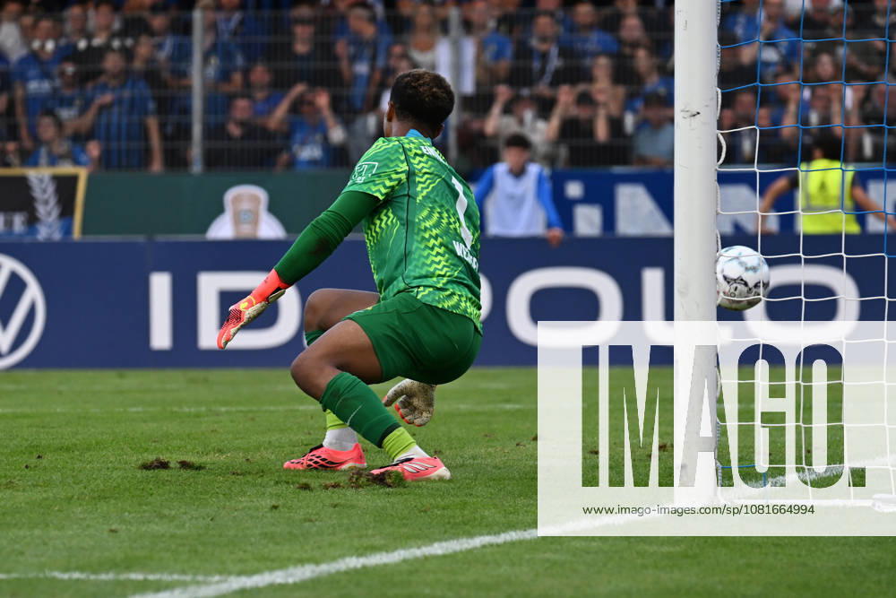 Soccer DFB Cup First Round, Eintracht Trier vs. RB Leipzig – Leon Oumar scores for SV Eintracht Trier 05, making the score 0–3 in Trier