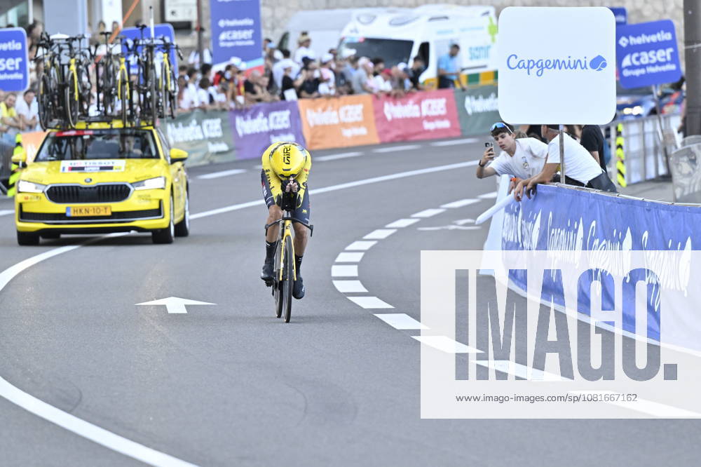 Start of the Vuelta a Espana in Monaco A cyclist at the start of the Vuelta a Espana on August 22, 2026, in Monaco, France. The 2026 Vuelta a Espana begins today, August 22, in Monaco and ends on Sunday, September 13, in Granada. There will be 21 stages, 3,275 km, and more than 58,000 meters of cumulative elevation gain. For the first time, the final finish will not be in Madrid, but in the vicinity of the Alhambra. AUGUST 22, 2026 CYCLING TOUR ROYALTY CYCLING BIKES BICYCLES TIME TRIAL START FIRST STAGE MONACO TOUR CASINO Monaco France Monaco France Spain