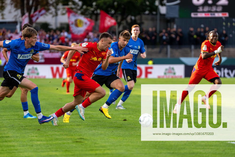 Brajan Gruda, RB Leipzig; Eintracht Trier vs. RB Leipzig, Soccer, DFB Cup, August 22, 2026; Eintracht Trier vs. RB Leipzig, Soccer, DFB Cup, August 22, 2026; Trier