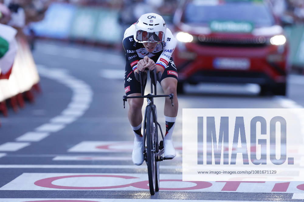 Slovene rider Tadej Pogacar (UAE Emirates) in action on his way to win Tour of Spain s first stage, a 9.4 kilometers time trial in Monaco, 22 August 2026. First stage. Time trial in Monaco (9.4 km) !ACHTUNG: NUR REDAKTIONELLE NUTZUNG!