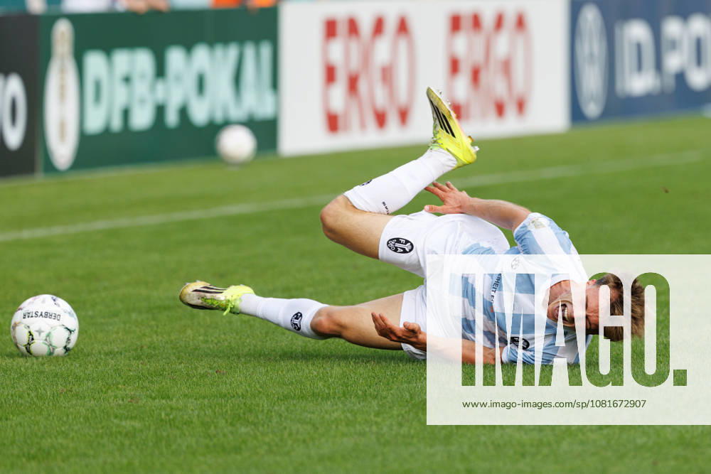 Julian Bell 2, TSV 1860 Munich during the match between TSV 1860 Munich and Holstein Kiel, soccer, men s, DFB Cup, 2026–2027, First Round on August 22, 2026, in Munich, Städtisches Stadion an der Grünwalder Straße, Bavaria, Germany