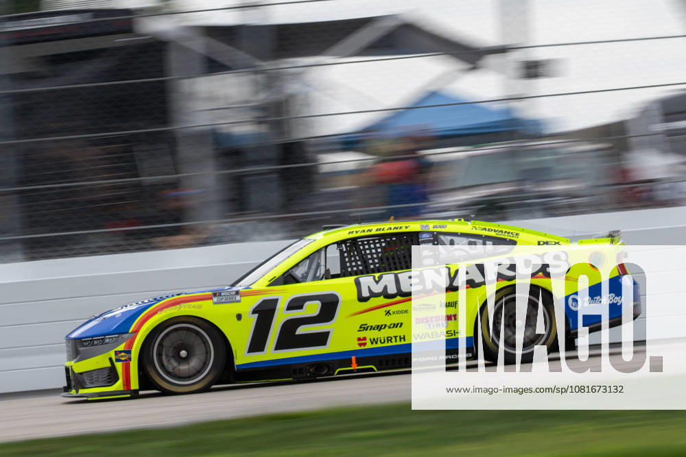 LOUDON, NH - AUGUST 22: Ryan Blaney ( 12 Team Penske Menards Dutch Boy Ford) races down the back stretch during practice for the NASCAR, Motorsport, USA Cup Series Dollar Tree 301 on August 22, 2026, at New Hampshire Motor Speedway in Loudon, NH. (Photo by David Hahn Icon Sportswire) AUTO: AUG 22 NASCAR Cup Series Dollar Tree 301 Icon260822027