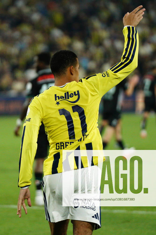 Mason Greenwood (C) of Fenerbahce celebrates after scores a goal during the Turkish Super League 2026 27 match between Fenerbahce and Konyaspor at the Chobani Stadium, Fenerbahce Sukru Saracoglu Sports Complex in Istanbul, Turkey, on August 22, 2026. Kadikoy Turkey - ZUMAu194 20260822_zip_u194_014