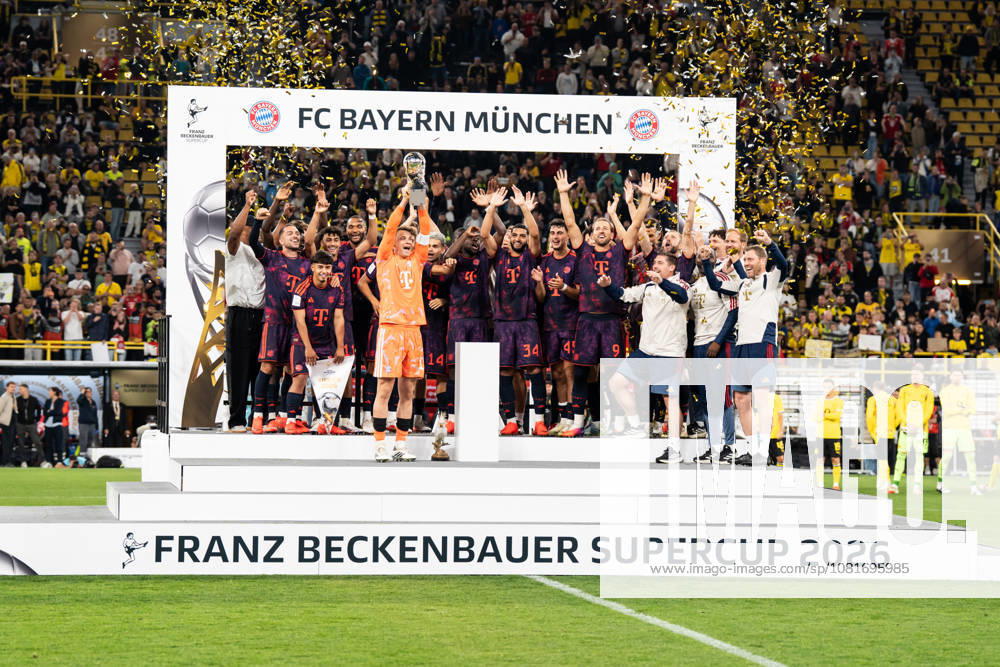 GER Germany, Soccer, 2026–2027 Season, Franz Beckenbauer Super Cup: Borussia Dortmund vs. FC Bayern Munich, Franz Beckenbauer Super Cup Winner 2026, FC Bayern Munich, Dortmund, Signal Iduna Park, North Rhine-Westphalia (NRW), Germany