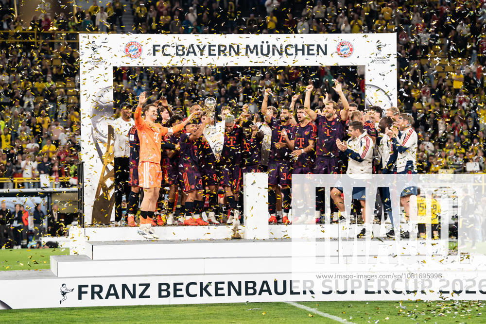 GER Germany, Soccer, 2026–2027 Season, Franz Beckenbauer Super Cup: Borussia Dortmund vs. FC Bayern Munich, Franz Beckenbauer Super Cup Winner 2026, FC Bayern Munich, Dortmund, Signal Iduna Park, North Rhine-Westphalia (NRW), Germany