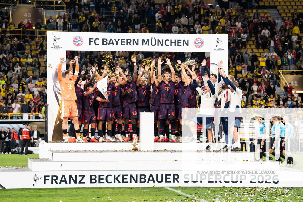 GER Germany, Soccer, 2026–2027 Season, Franz Beckenbauer Super Cup: Borussia Dortmund vs. FC Bayern Munich, Franz Beckenbauer Super Cup Winner 2026, FC Bayern Munich, Dortmund, Signal Iduna Park, North Rhine-Westphalia (NRW), Germany