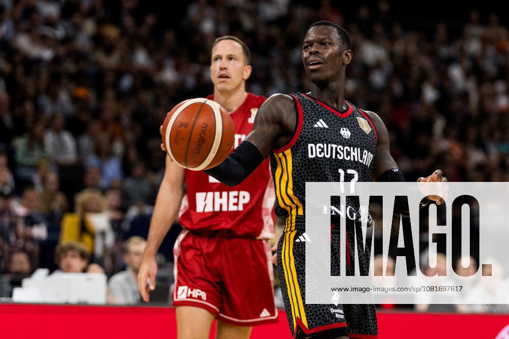 Dennis Schroeder (Schröder, Schroder, Germany, 17) controls the ball during the Turkish Airlines Basketball Supercup final match between Germany vs. Croatia at Barclays Arena on August 22, 2026 in Hamburg, Germany. Hamburg Germany