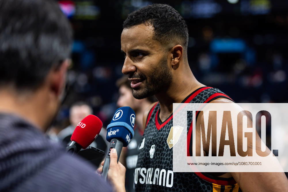 GER, 2026 Turkish Airlines Super Cup, Hamburg, Final, Germany vs. Croatia; Johannes Thiemann (Germany), age 32, during an interview at the Barclays Arena in Hamburg, Germany