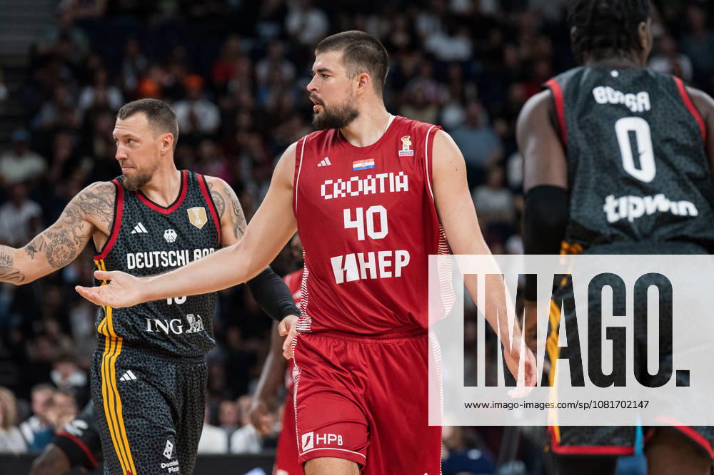 Basketball, 2026 Turkish Airlines Super Cup, Turkey vs. Croatia, Barclays Arena, Hamburg, August 22, 2026, Final: Ivica Zubac 40, CROATIA, Center, Indiana Pacers complains