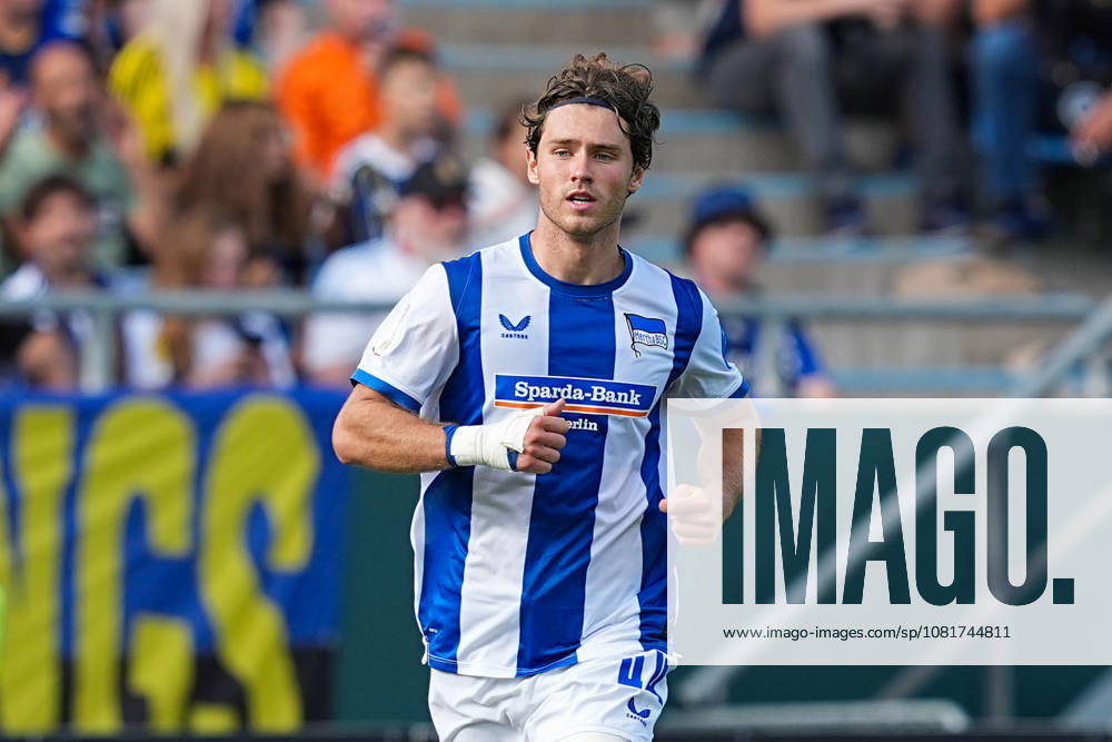 Soccer, DFB Cup, 1 FC Saarbrücken vs. Hertha BSC, 2026–2027 season, Ludwigsparkstadion, Linus Gechter, Hertha BSC, 44 DFB regulations prohibit any use of photographs as image sequences and or quasi-video