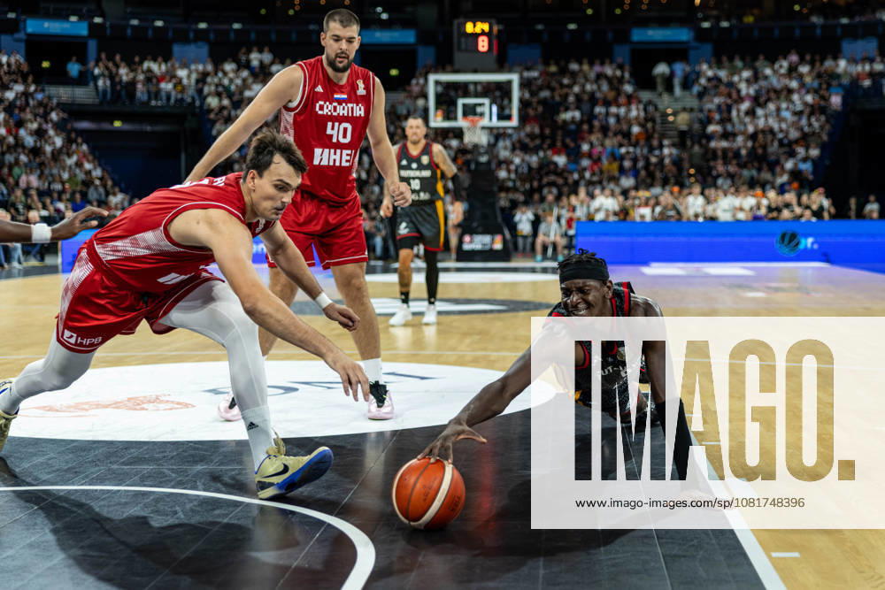 Basketball Hamburg, August 22, 2026—2026 Turkish Airlines Supercup Final: Germany (GER) vs. Croatia (CRO)—Isaac Bonga, Germany, No. 00