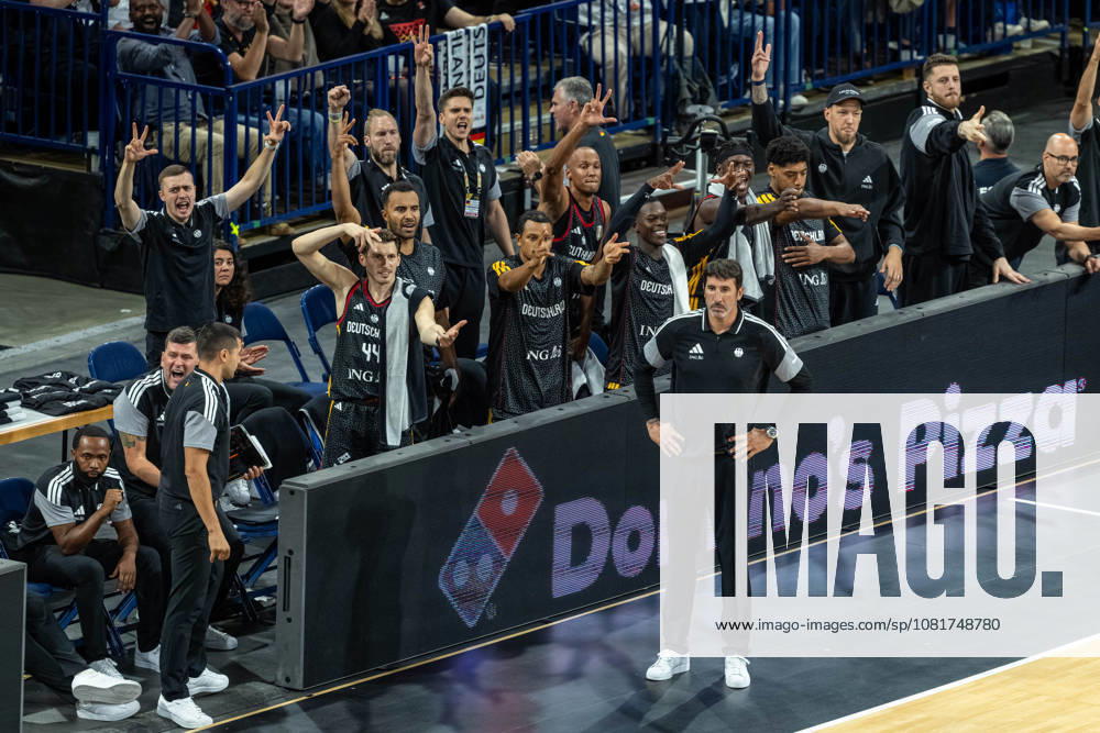 Basketball Hamburg, August 22, 2026—Turkish Airlines Supercup 2026 Final: Germany (GER) vs. Croatia (CRO)—Team Germany Celebrates