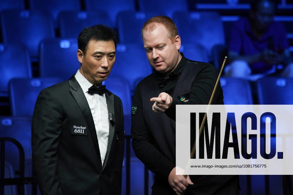 Jordan Brown of Northern Ireland reacts in the first round match against Chris Wakelin of England on day 1 of Wuhan Open 2026 at the Optics Valley Gymnasium of Huazhong University of Science and Technology on August 23, 2026 in Wuhan, Hubei Province of China.