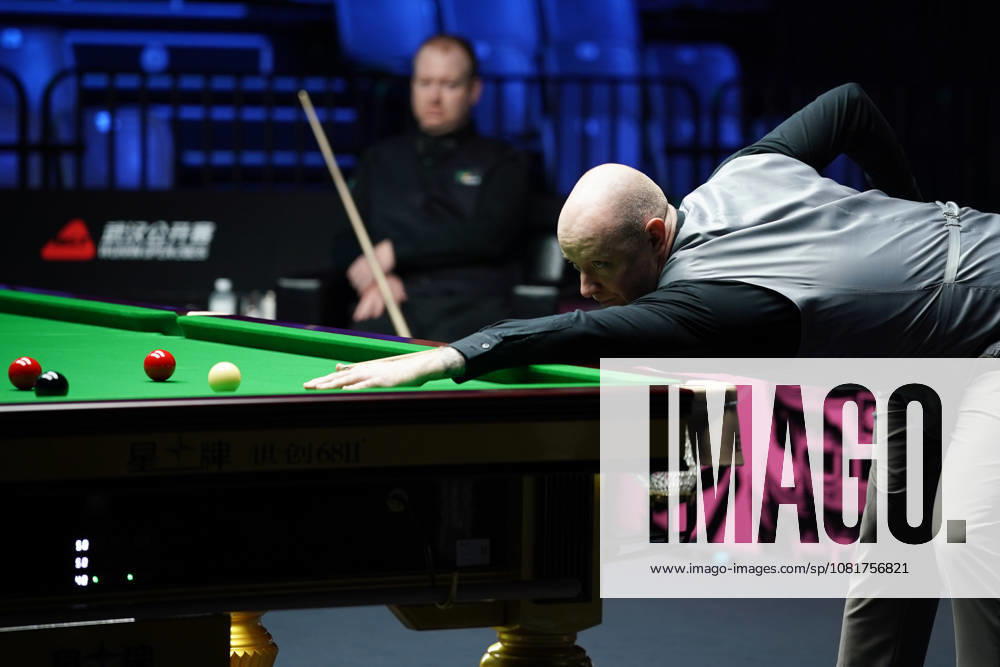 Chris Wakelin of England plays a shot in the first round match against Jordan Brown of Northern Ireland on day 1 of Wuhan Open 2026 at the Optics Valley Gymnasium of Huazhong University of Science and Technology on August 23, 2026 in Wuhan, Hubei Province of China.