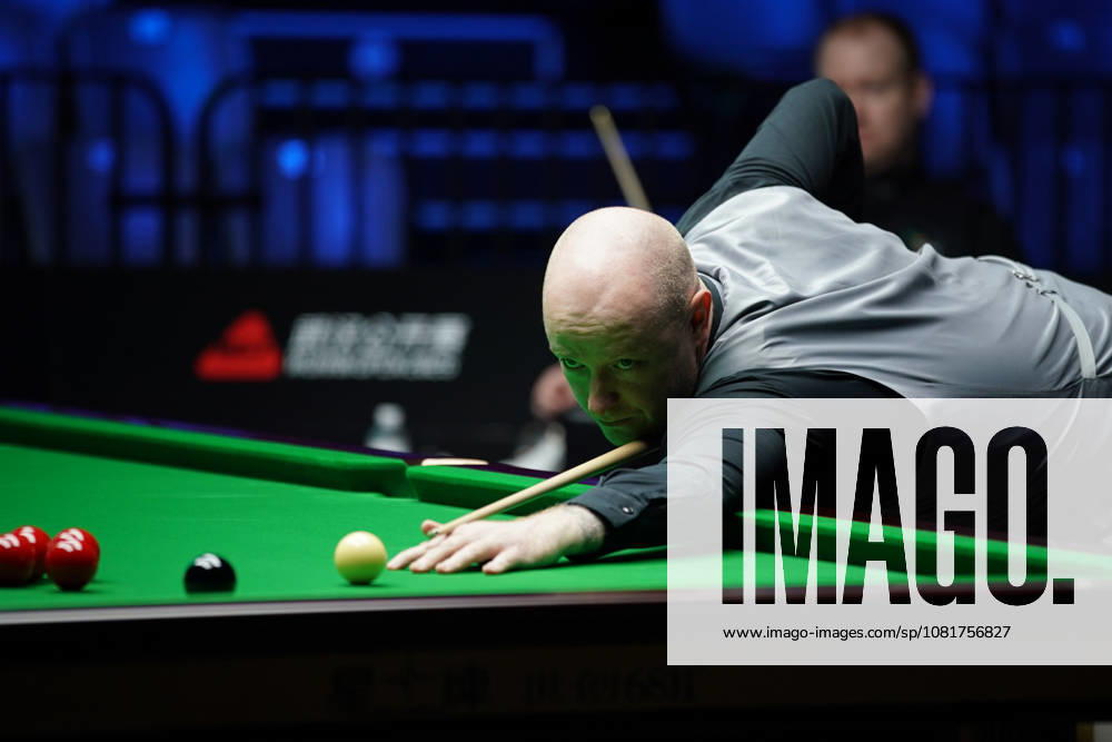Chris Wakelin of England plays a shot in the first round match against Jordan Brown of Northern Ireland on day 1 of Wuhan Open 2026 at the Optics Valley Gymnasium of Huazhong University of Science and Technology on August 23, 2026 in Wuhan, Hubei Province of China.