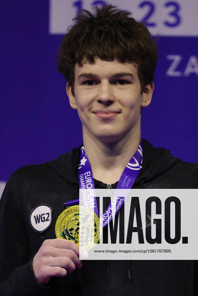 Daniil Smirnov, RUS, after the juniors all-around final at the 2026 European Championships in Zagreb on August 23, 2026