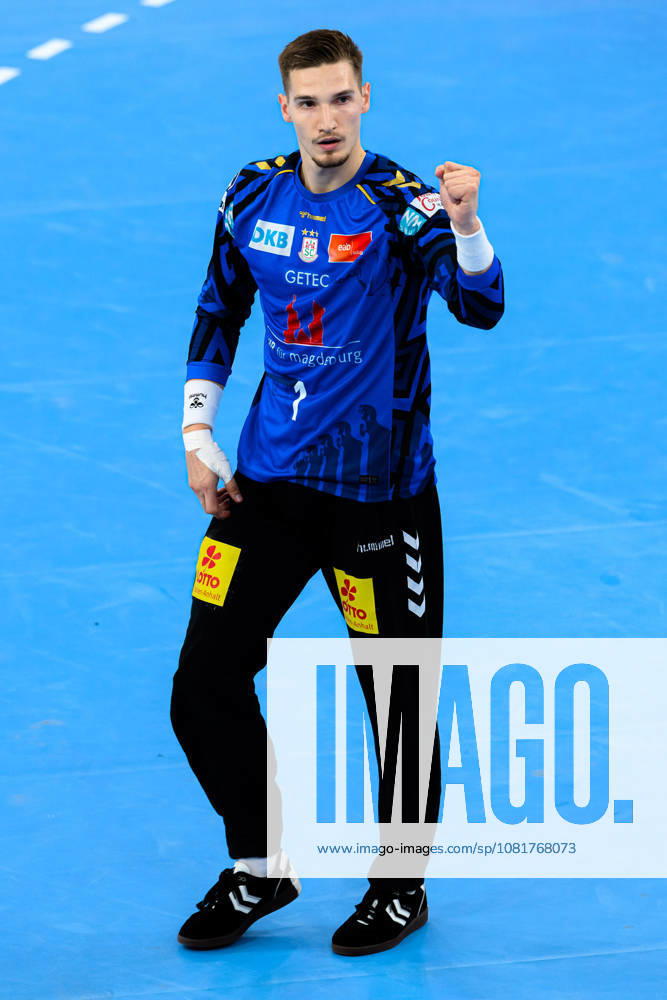 Munich HBL Super Cup 2026 SC Magdeburg, Fuechse Berlin, Goalie Dominik Kuzmanovic, SC Magdeburg, Munich, SAP Garden, Bavaria, Germany