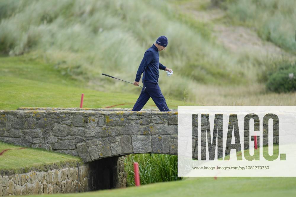 BALMEDIE, SCOTLAND - AUG 23: Yannik Paul (GER) walks across a bridge on the 2nd fairway during Round 4 at the 2026 Nexo Championship at the Trump International Golf Links, Balmedie on August 23, 2026 in Aberdeenshire, Scotland The 2026 Nexo Championship