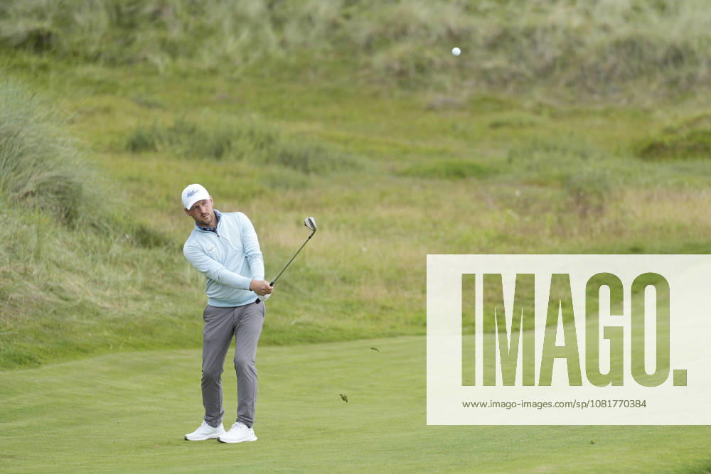 BALMEDIE, SCOTLAND - AUG 23: Lukas Nemecz (AUT) chips to the 3rd green during Round 4 at the 2026 Nexo Championship at the Trump International Golf Links, Balmedie on August 23, 2026 in Aberdeenshire, Scotland The 2026 Nexo Championship