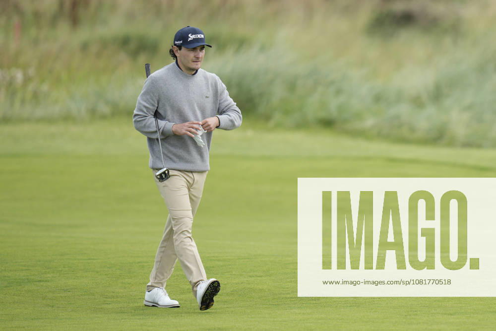 BALMEDIE, SCOTLAND - AUG 23: Maximilian Steinlechner (AUT) walks up the second fairway during Round 4 at the 2026 Nexo Championship at the Trump International Golf Links, Balmedie on August 23, 2026 in Aberdeenshire, Scotland The 2026 Nexo Championship