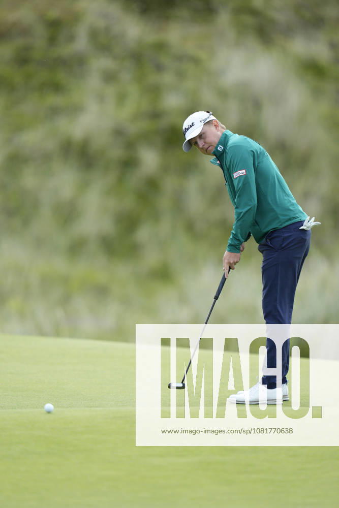BALMEDIE, SCOTLAND - AUG 23: Albin Bergstrom (SWE) putts on the eighth green during Round 4 at the 2026 Nexo Championship at the Trump International Golf Links, Balmedie on August 23, 2026 in Aberdeenshire, Scotland The 2026 Nexo Championship
